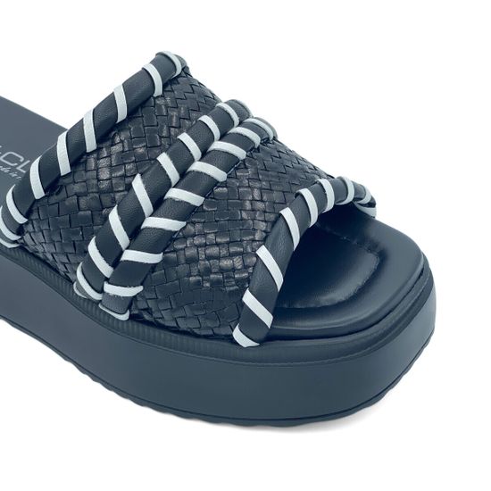 Сабо на толстой подошве MOT CLE черные кожаные - фото 6, MOT2246 MOT