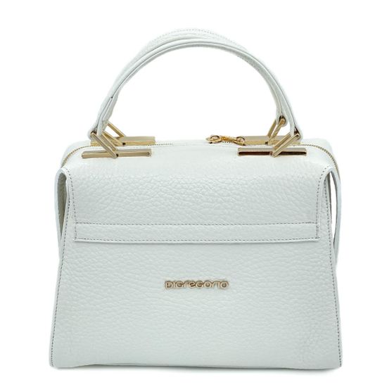 Сумка Di Gregorio белая кожаная - фото 1, 