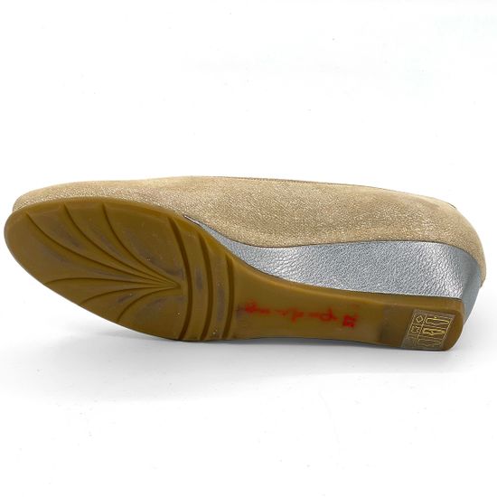 Туфли Pas de Rouge замшевые бежевые с открытым мыском - фото 4, L802 TALPA ROU