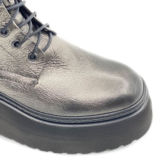 Ботинки Fru.it серебряные кожаные Байка - фото 7, 