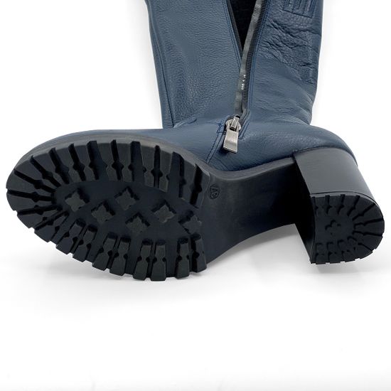 Сапоги Cover синие кожанные МЕХ - фото 7, 279-2 COV BLU