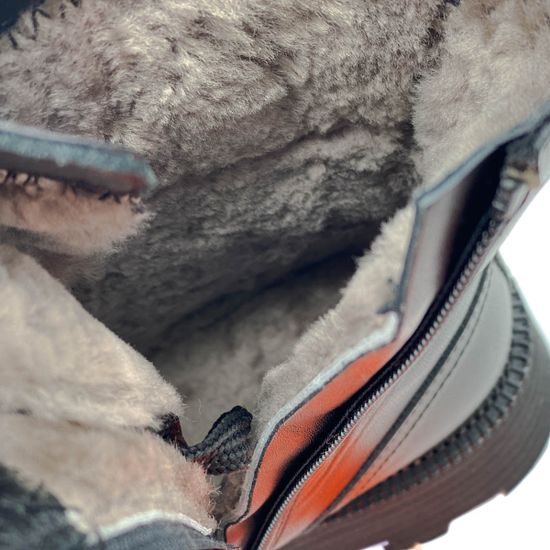 Ботинки Tuffoni черные кожаные МЕХ - фото 7, 3822024LF TUF