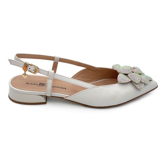 Туфли открытые Ilasio Renzoni белые кожаные - фото 1, 