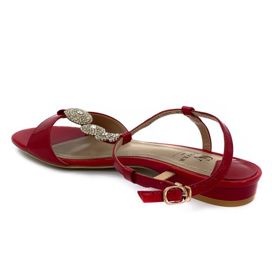 Босоножки Cover красные из лакированной кожи - фото 3, 