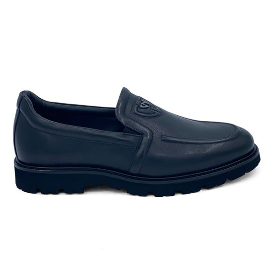 Слипоны Giampieronicola черные кожаные демисезонные - фото 1, 