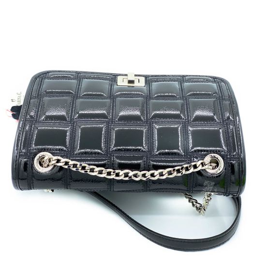 Клатч Marina Creazioni черный из лакированной кожи - фото 5, 