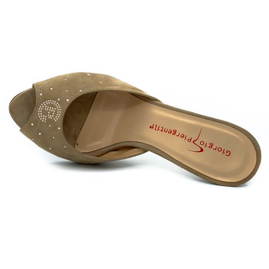 Сабо Giorgio Piergentili бежевые замшевые - фото 5, 