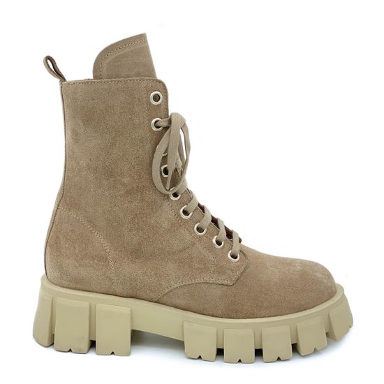 Ботинки Mimmu бежевые замшевые демисезонные - фото 1, M405M1 MIM BEIGE