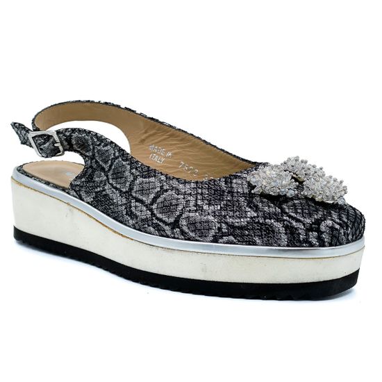 Босоножки Marzetti серые тиснение &quot;питон&quot; - фото 2, 7573D02 MZ