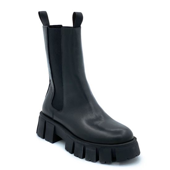 Ботинки челси Mimmu черные кожаные Байка - фото 2, M405M4 MIM NERO