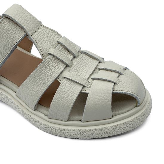 Сандалии MIMMU кожаные бежевые - фото 6, E303E15 MIM PANNA