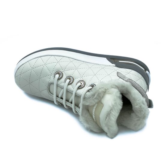 Кроссовки Marcelo Lopez белые кожаные МЕХ - фото 5, ER15921 ML BIANCO