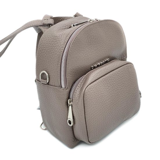 Рюкзак Di Gregorio серый кожаный - фото 2, 