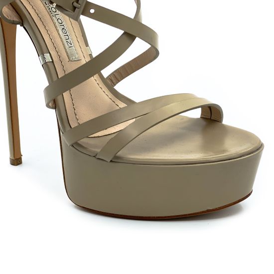 Босоножки Gianmarco Lorenzi бежевые кожаные - фото 5, P4D8M1045 GML