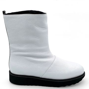 Ботинки Cover белые кожаные МЕХ - фото 1, 8083-2 COV