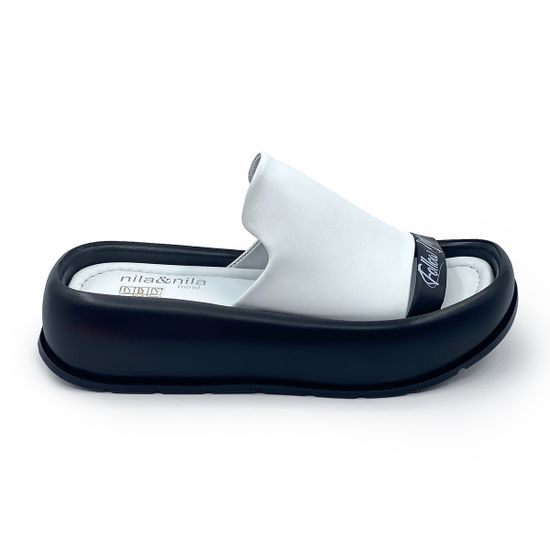 Шлепанцы NULA&amp;NILA белые кожаные - фото 1, NO1860 NIL BIANCO