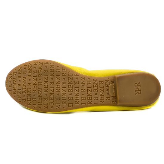 Балетки Renzi натуральная кожа желтые - фото 4, 