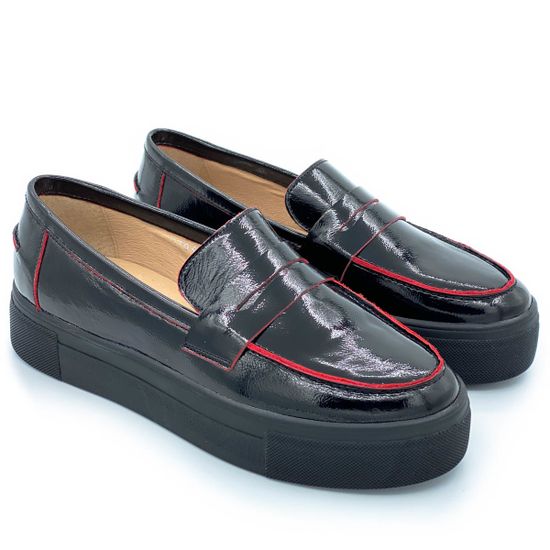 Лоферы Cover черные наплак - фото 7, 1705800 COV