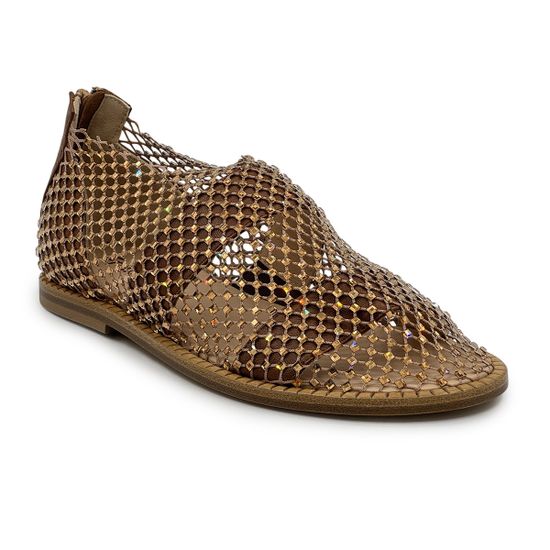 Сандалии FRUIT коричневые кожаные с сеточкой со стразами - фото 2, 9180 FR MORO