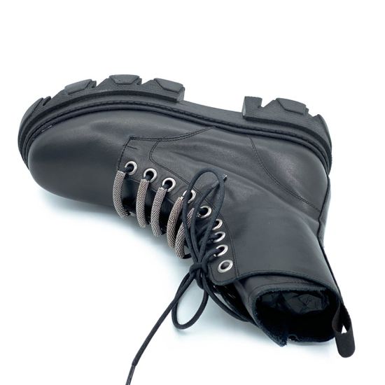 Ботинки Mimmu черные кожаные демисезонные - фото 5, ER5154 MIM NAPPA2