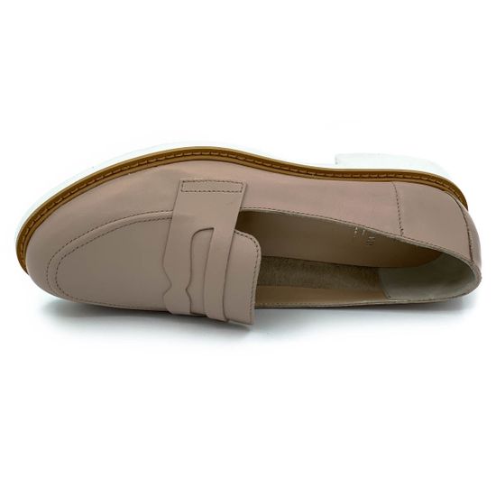 Лоферы Cover бежевые кожаные - фото 5, 