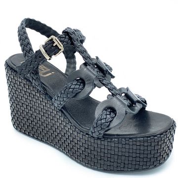 Босоножки Mimmu черные кожаные - фото 2, FGODIVA-3 MIM