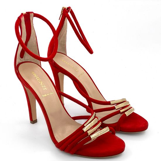 Босоножки Renzi красные замшевые - фото 7, 483001B RZ