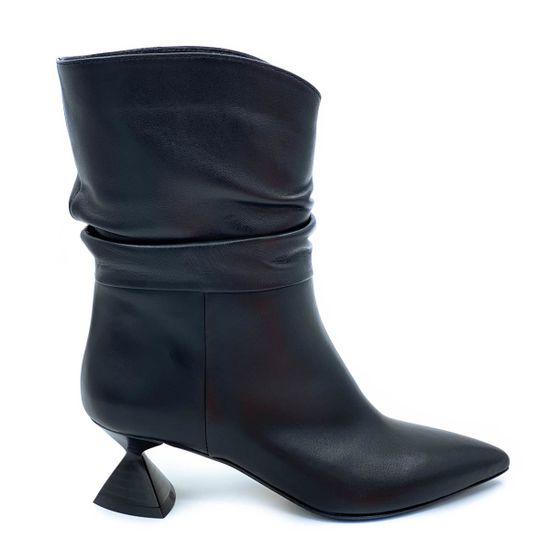 Ботильоны Tiffi черные кожаные демисезонные - фото 1, 