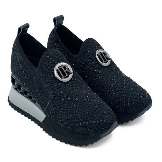 Кроссовки Ilasio Renzoni кожа и текстиль стрейч черные - фото 7, 