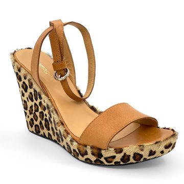 Босоножки Zamagni коричневые кожаные/пони леопард - фото 2, 5260 ZAM LEO