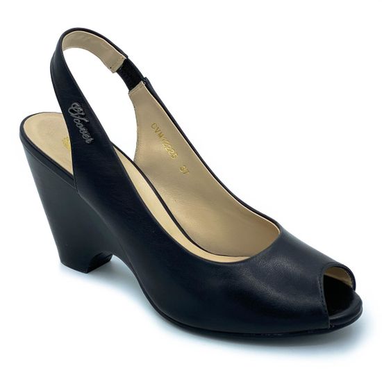 Босоножки Cover черные кожаные - фото 2, 