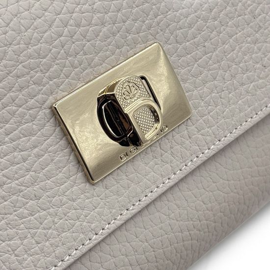 Сумка Di Gregorio бежевая кожаная с золотой фурнитурой - фото 4, 821 DG BEIGE ZOLOT FURN