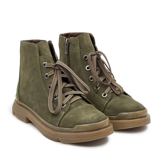 Ботинки CV COVER зеленые замшевые на байке - фото 8, 78223-1 COV