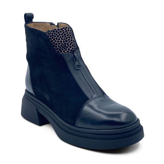 Ботинки MOTCLE черные кожа/замша на меху - фото 2, MOT2451M MOT