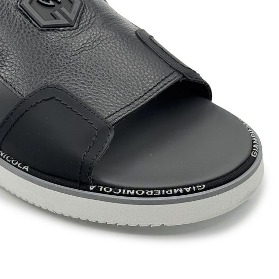 Шлепанцы GIAMPIERONICOLA черные кожаные - фото 6, A5709A GPN