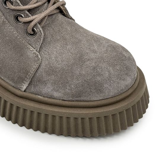 Ботинки LAB MILANO замшевые бежевые на байке - фото 6, 4112072SA LAB