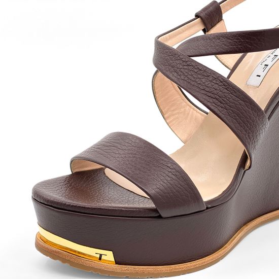Босоножки Tiffi коричневые кожаные - фото 6, 451/Z90G TI MORO