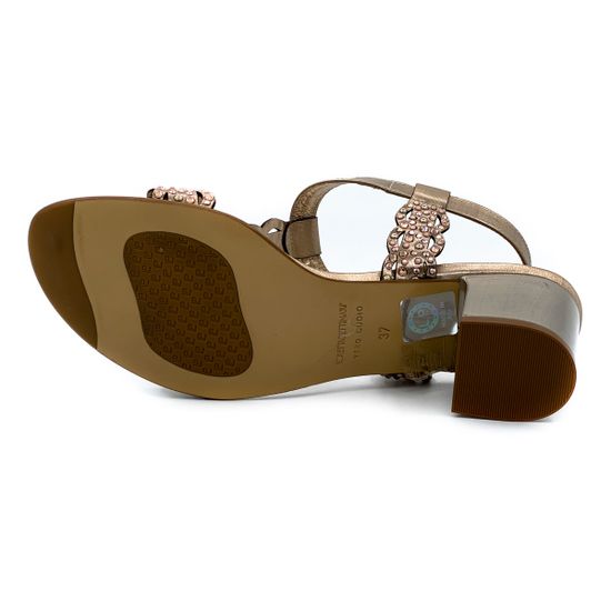 Босоножки Loretta Pettinari золотые - фото 4, 