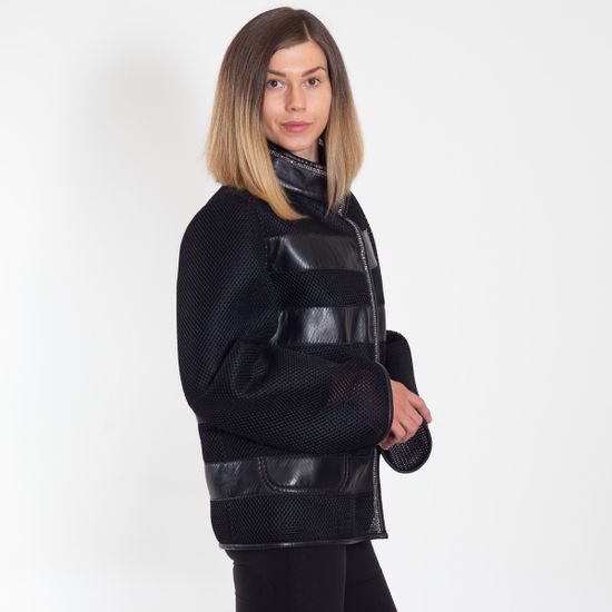 Куртка VOLPI натуральная кожа черного цвета с перфорацией - фото 6, 1877 VO