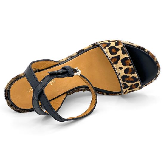 Босоножки Zamagni черно-коричневые пони - фото 5, 5260 ZAM