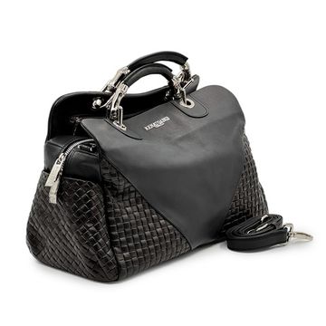 Сумка женская Renato Angi черная кожаная плетенная - фото 2, 3507117 RA NERO