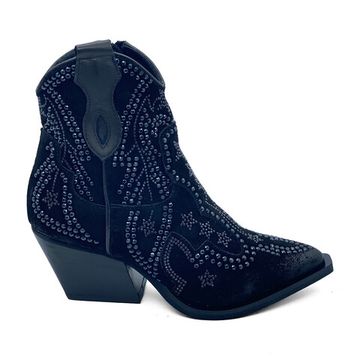 Ботинки казаки MIMMU черные замшевые демисезонные - фото 1, M702M14 MIM NERO