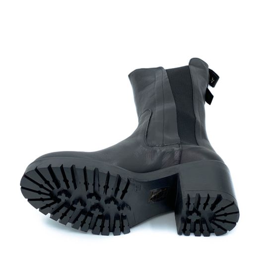 Полусапоги Mimmu черные кожаные демисезонные - фото 4, F228K1 MIM