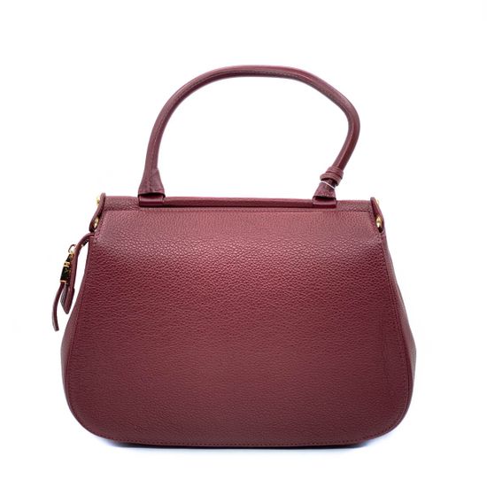 Сумка Valentino Orlandi бордовая кожаная - фото 3, 26021 VO BORDO