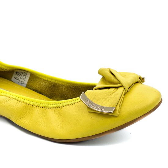 Балетки Renzi натуральная кожа желтые - фото 6, 