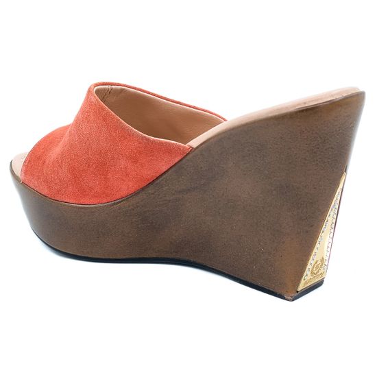 Сабо Santini замшевые красные aragosta - фото 3, 