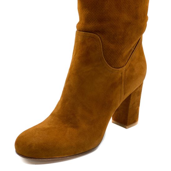 Сапоги Renzi коричневые замшевые демисезонные - фото 6, 