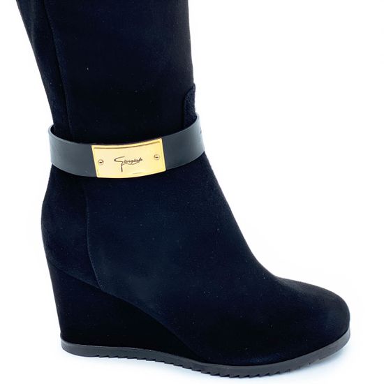 Сапоги Giorgio Piergentili черные замшевые МЕХ - фото 4, 685 (2015) GP