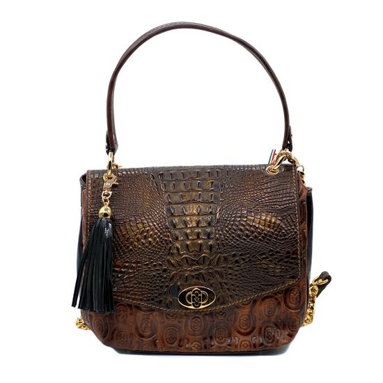 Сумка Marino Orlandi коричневая крокодил - фото 1, 4765 MO MORO