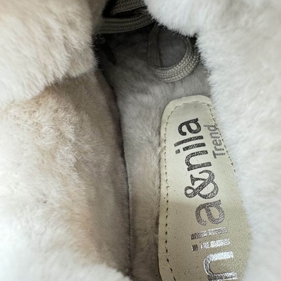 Кроссовки NILA&amp;NILA бежевые кожаные на меху - фото 7, NO6461M NIL BEIGE